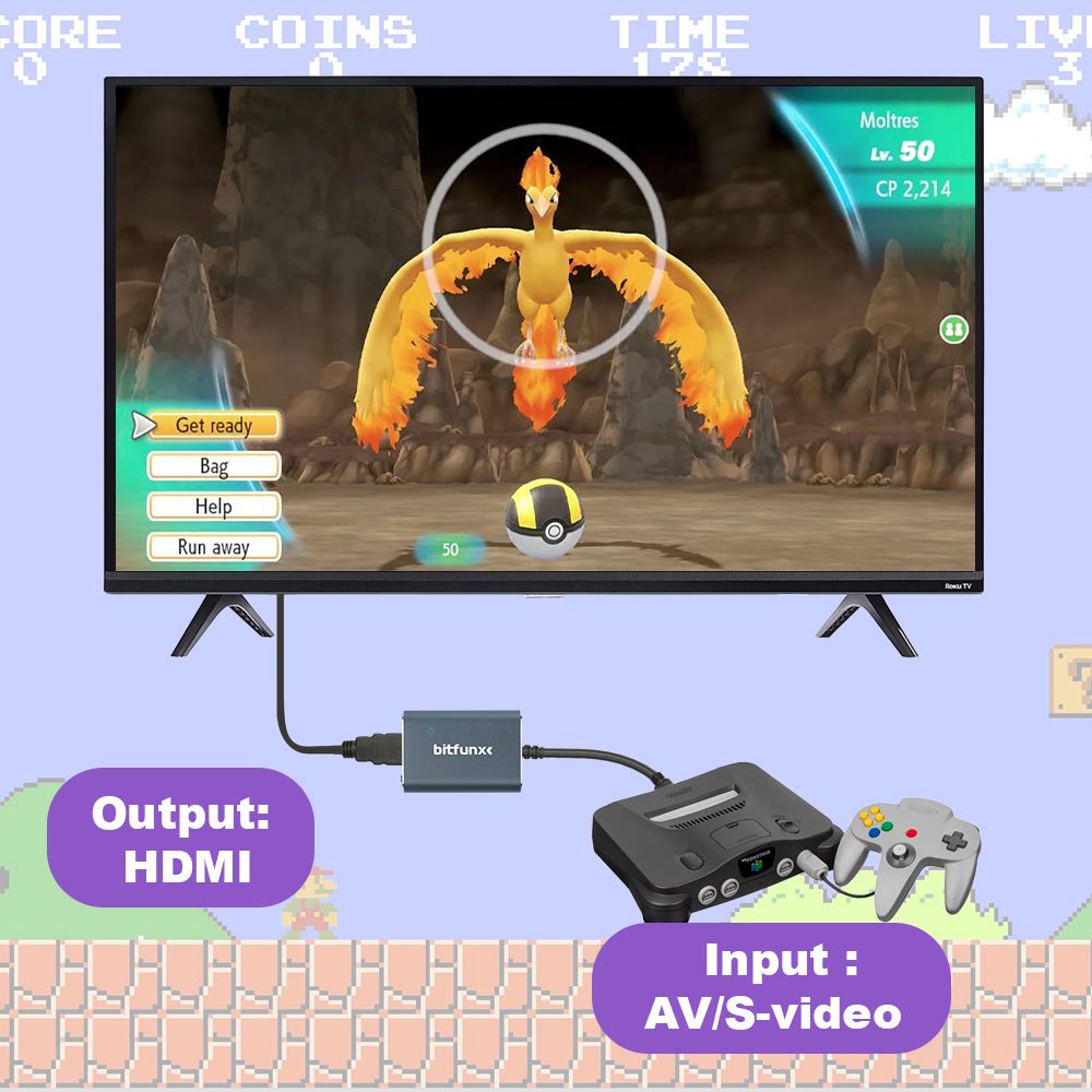 Adaptador Bitfunx 720P Svideo  - Retro Gaming Kiosk avaliação e preço